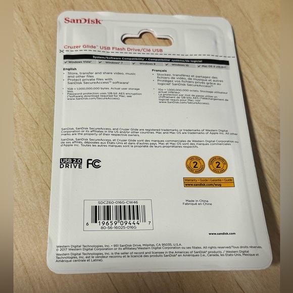 SanDisk - USB Key - 16 GB - Cruzer Glide - Picture 2 of 2